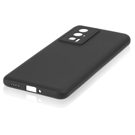 Чехол Brosco для POCO F5 Pro, матовый, чёрный